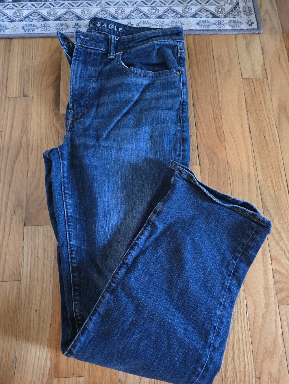 American Eagle Dark Wash Straight Jeans